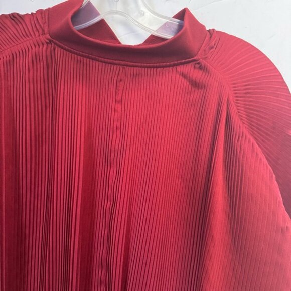 Aritzia Golden TNA NEW Bailer Pleated Oversize Balloon Track Bomber Jacket Satin - Picture 9 of 16